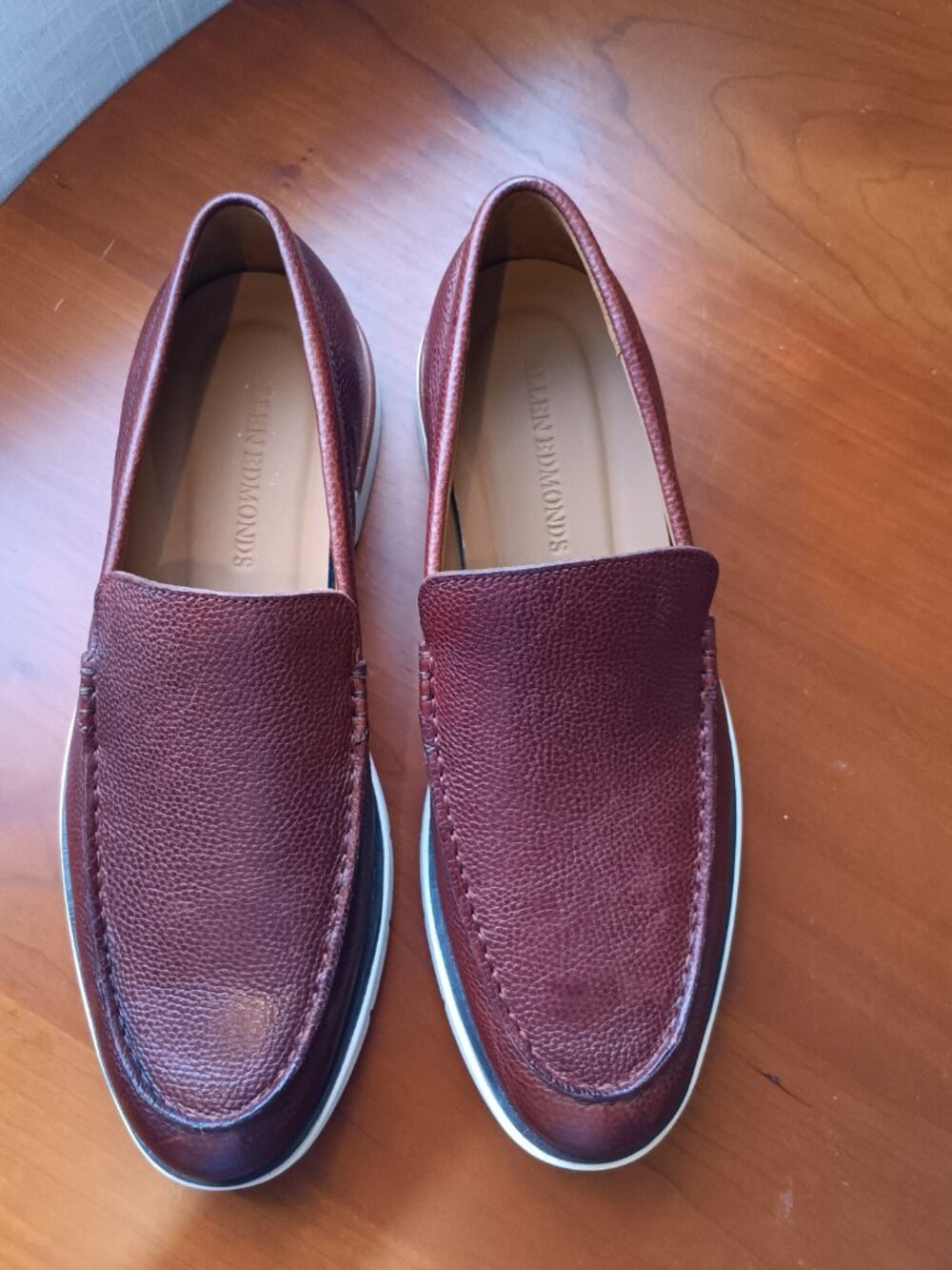 NWT Allen Edmonds Brown Leather Hybrid Sneaker-Loafer Slip-on Size 10.5D - Picture 2 of 12